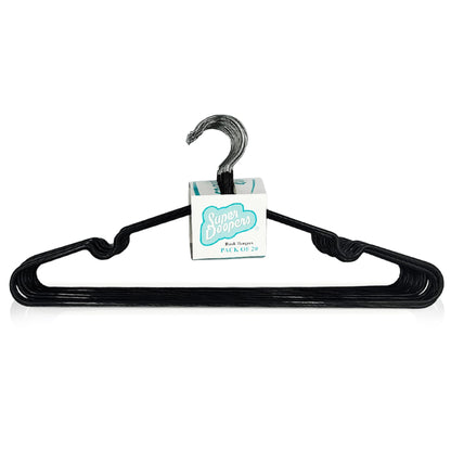 Super Doopers PVC Coated Metal Hangers - Metal Wire Hangers with Non-Slip Notches 20-Pack