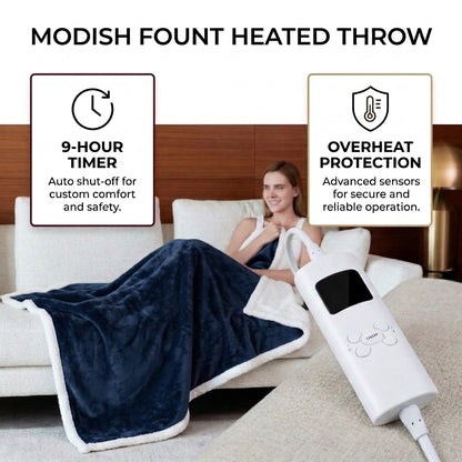 Modish FOUNT Luxurious Heated Throw