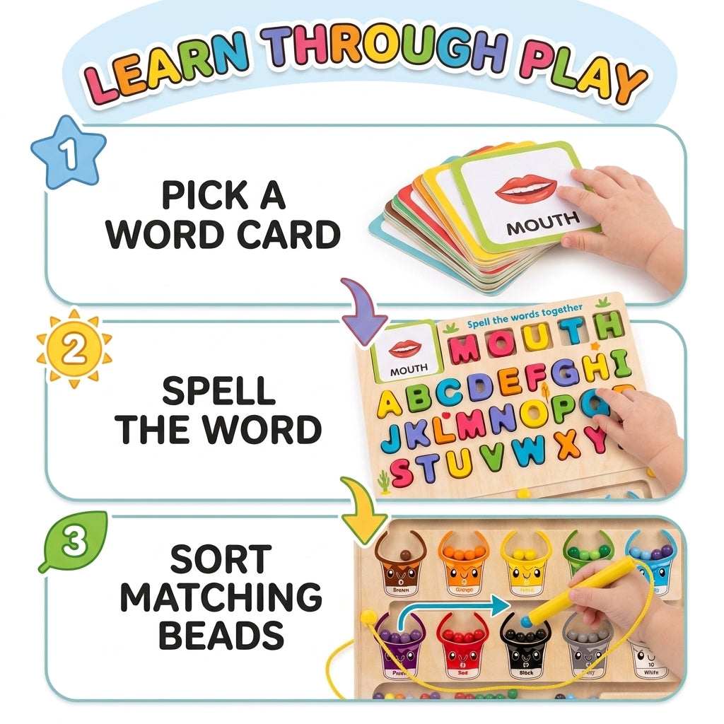Super Doopers 2-in-1 Montessori Busy Board (Kids 3+)